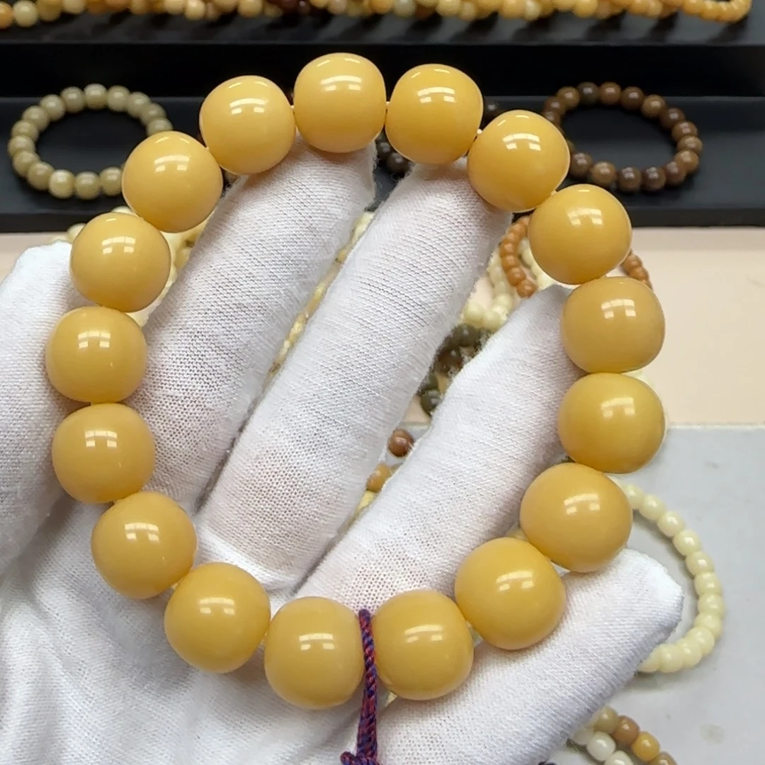 菩提根/象牙果手串14 微瑕 10年 珑珠