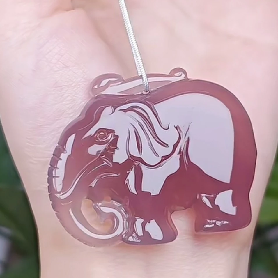 大象手把件玛瑙玉髓（多样性发一）