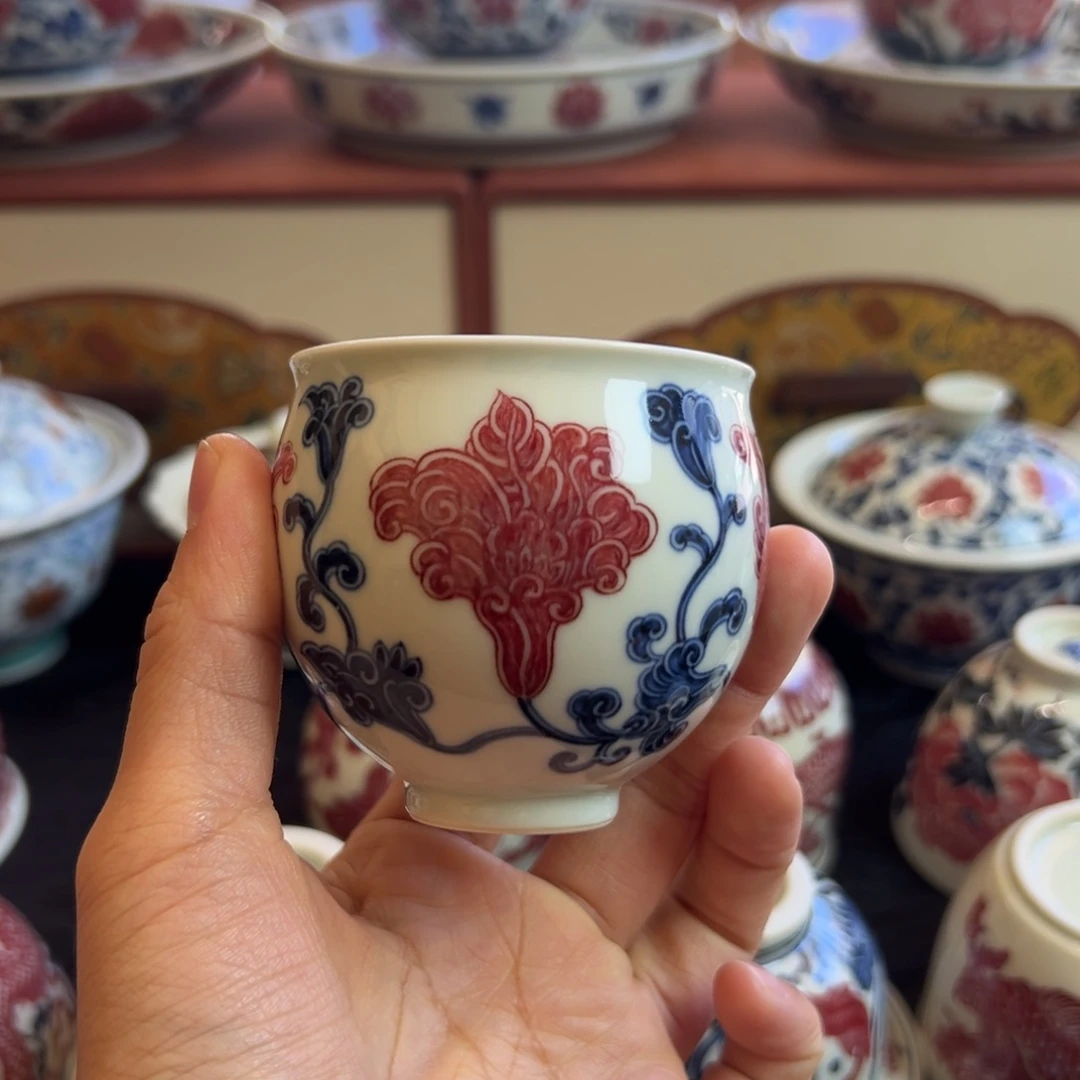 正绎堂釉里红萱草花新品