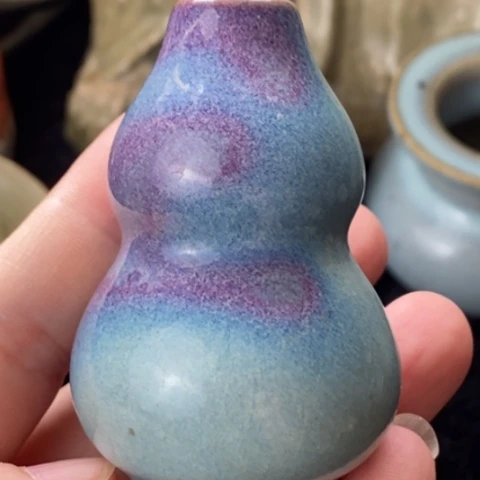 炉钧窑窑变葫芦瓶