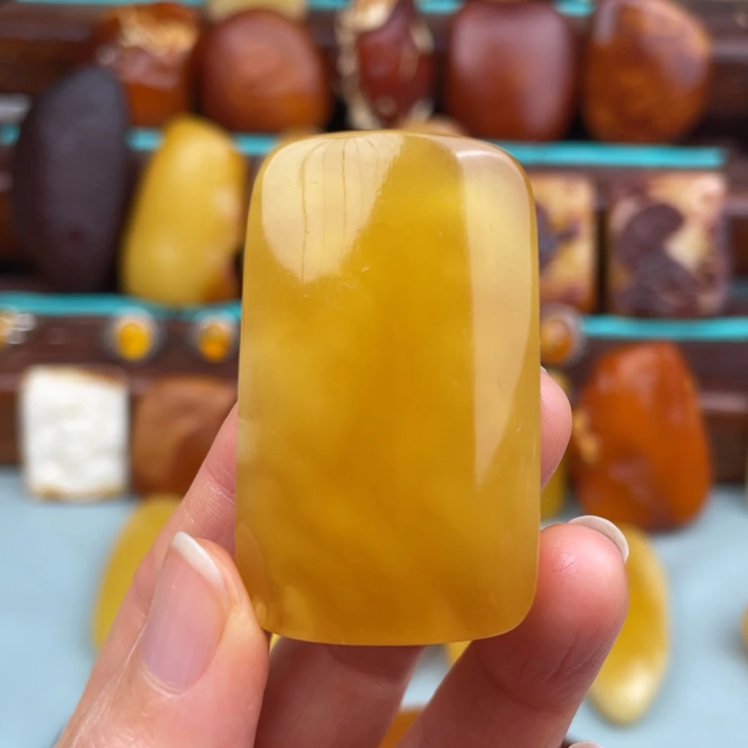 定制琥珀未镶嵌蜜蜡无事牌