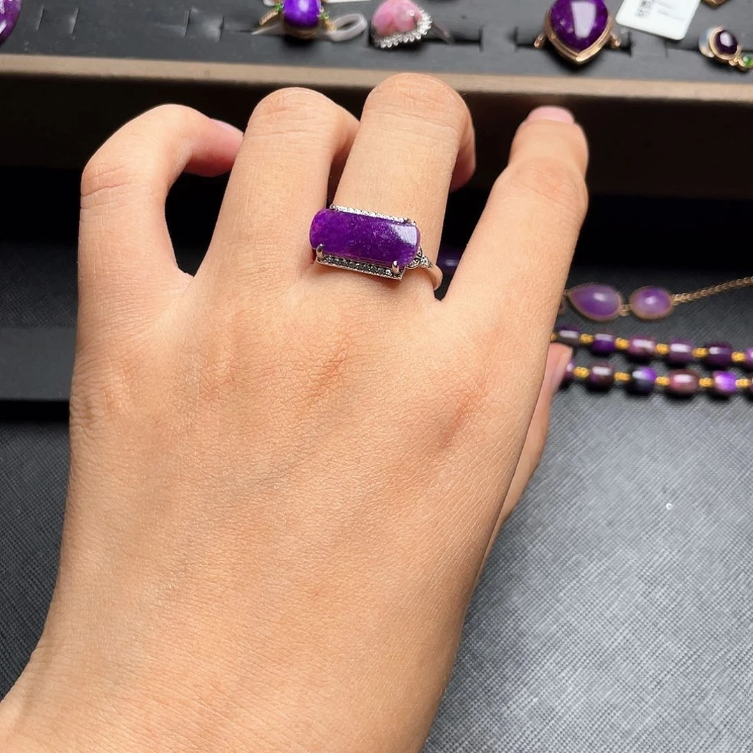 苏纪石（舒俱来）银S925镶嵌戒指