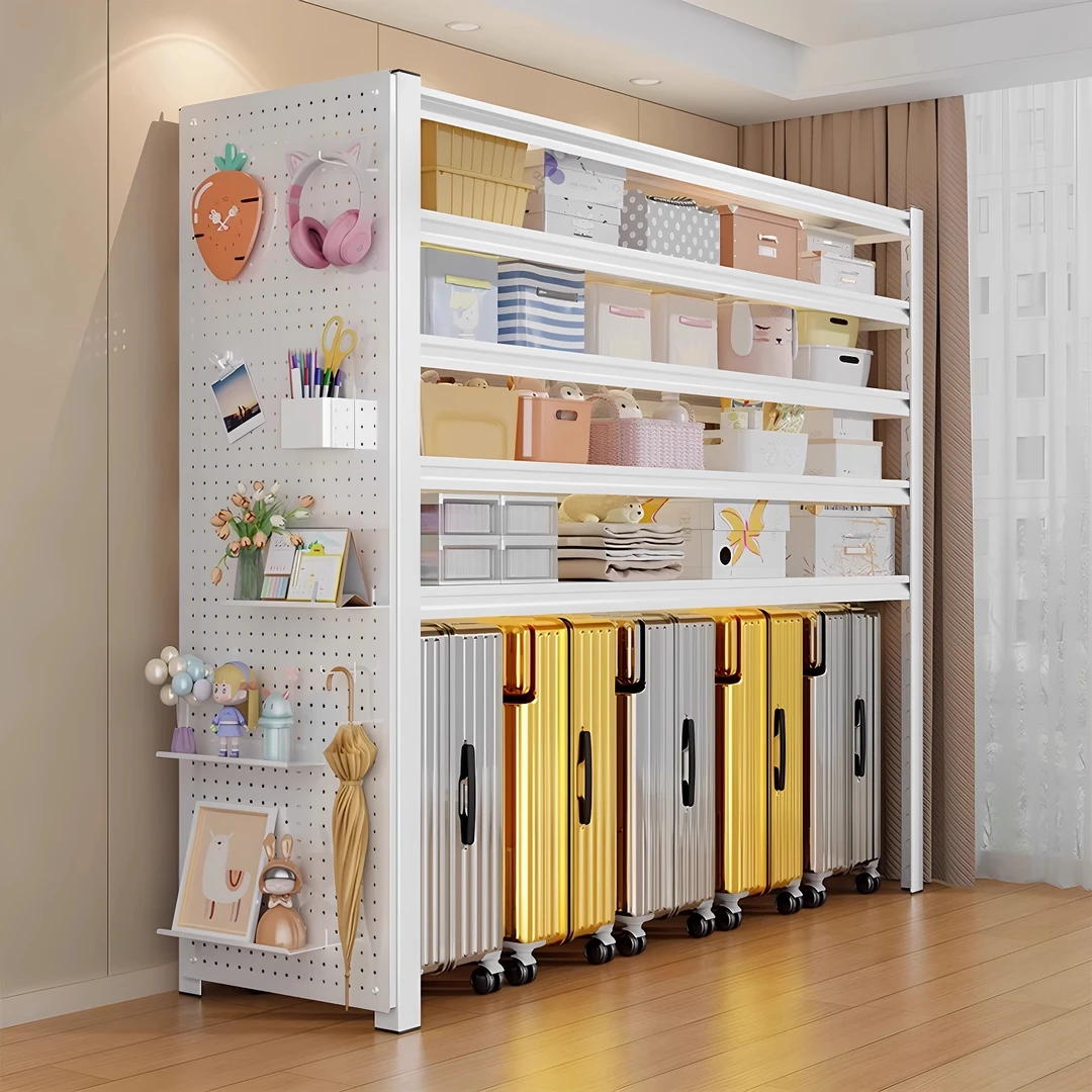 家用下空式置物架货架行李箱上方收纳架多层落地客厅阳台洗衣机架