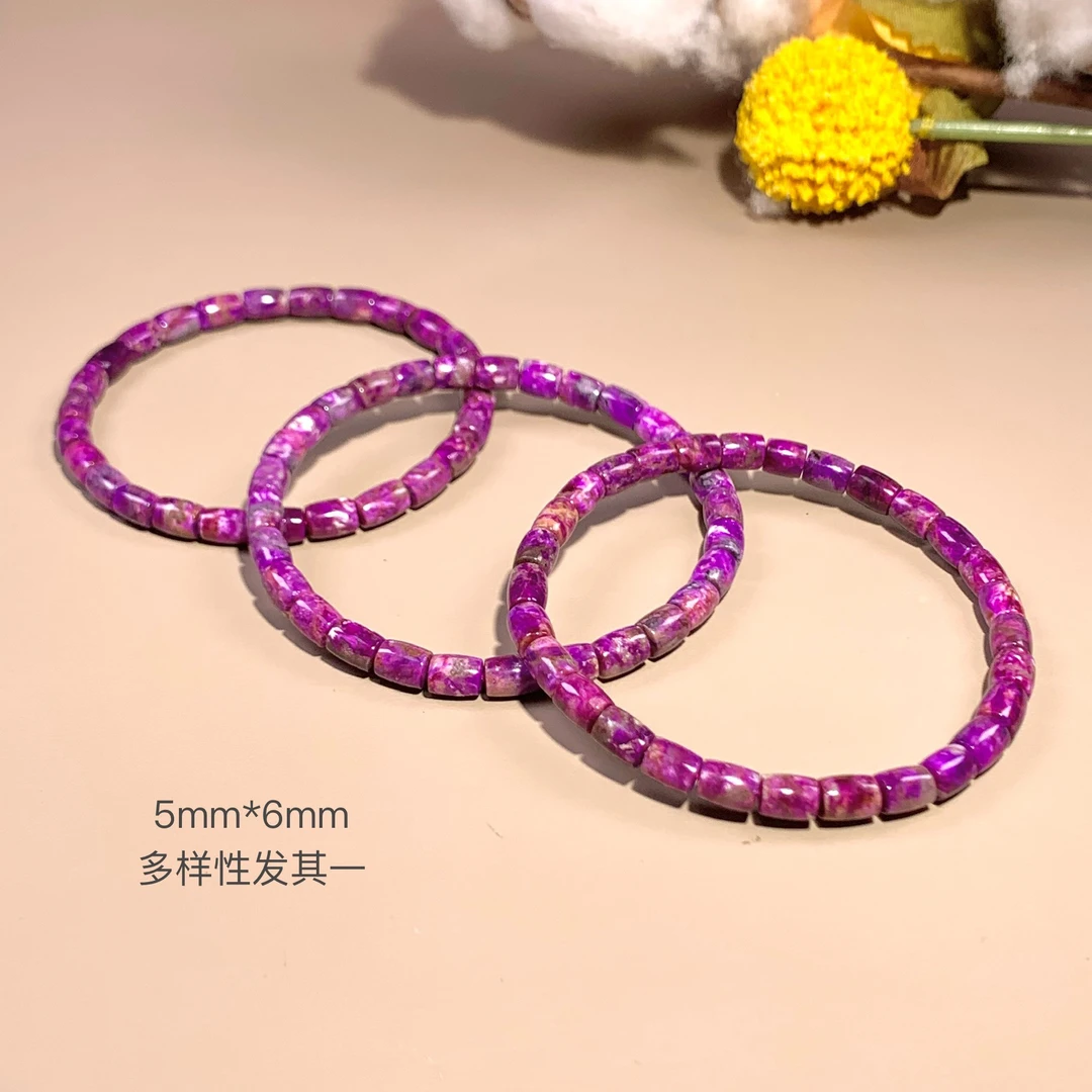 潮生石丨舒俱来桶珠手串/5mm*6mm/多样性发其一/C01606