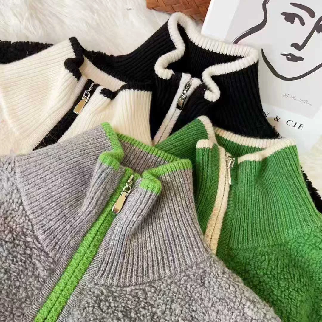 【法G圈圈绒】加厚半拉链羊毛衫111839