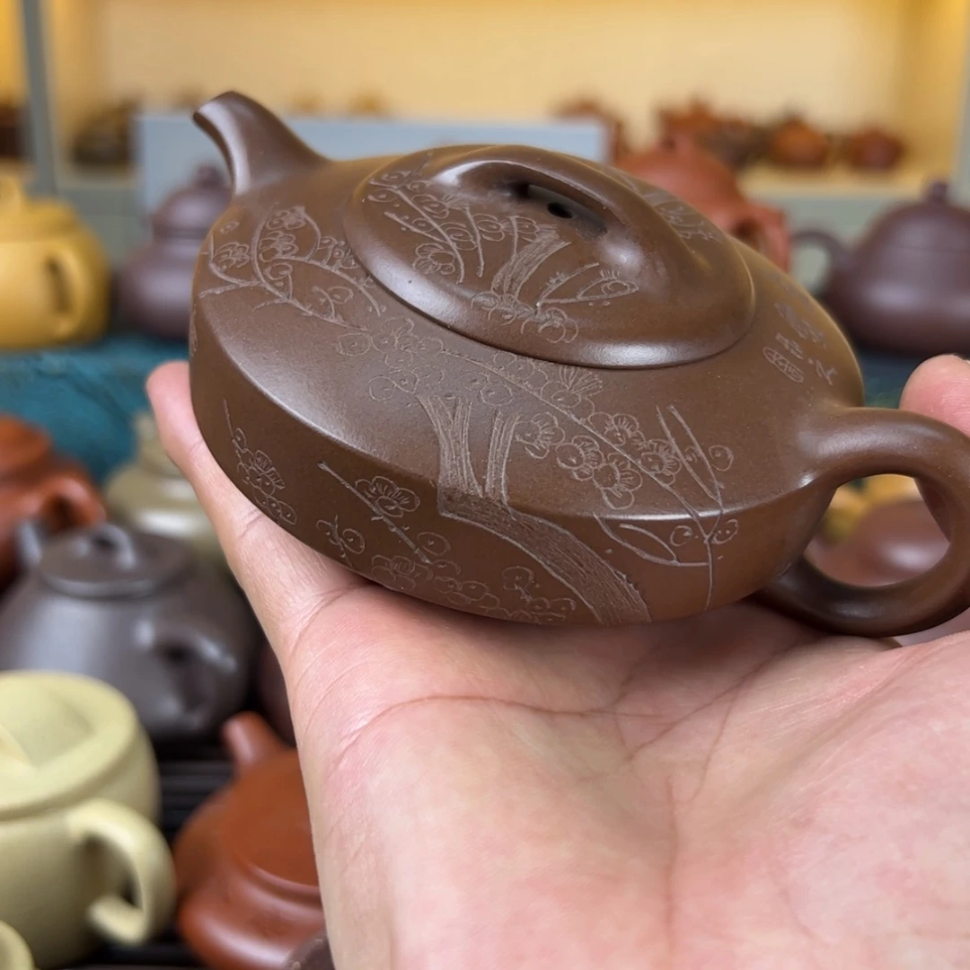 紫砂茶壶王****精半手工周盘