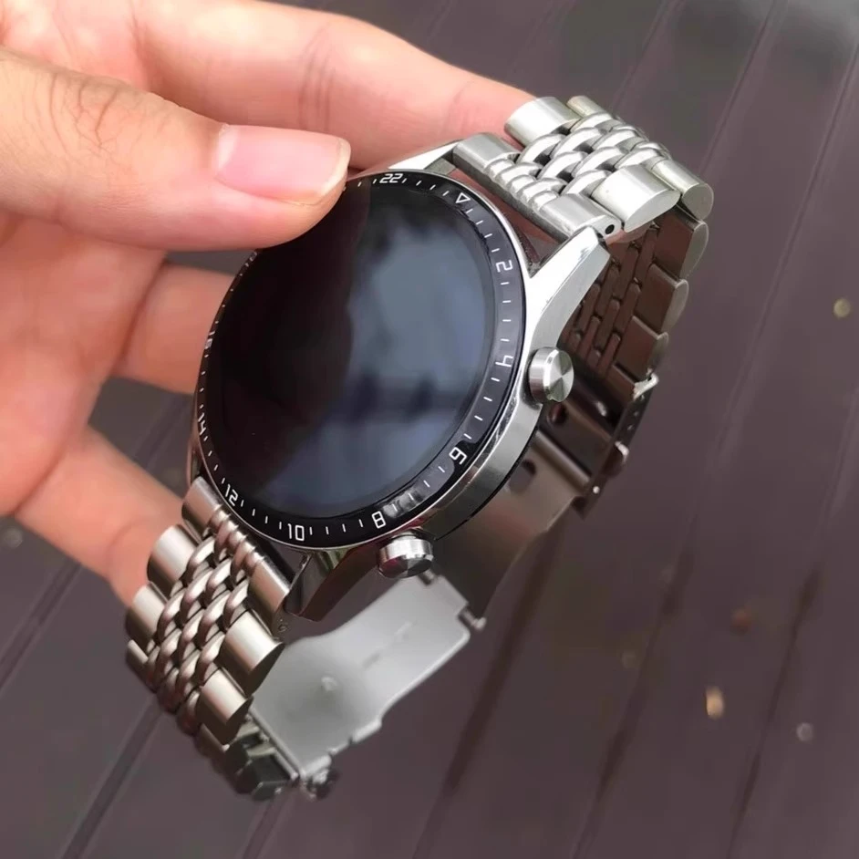 卡容折叠卡扣适用华为watch5表带GT5pro不锈钢金属gt4立体菱角GT3