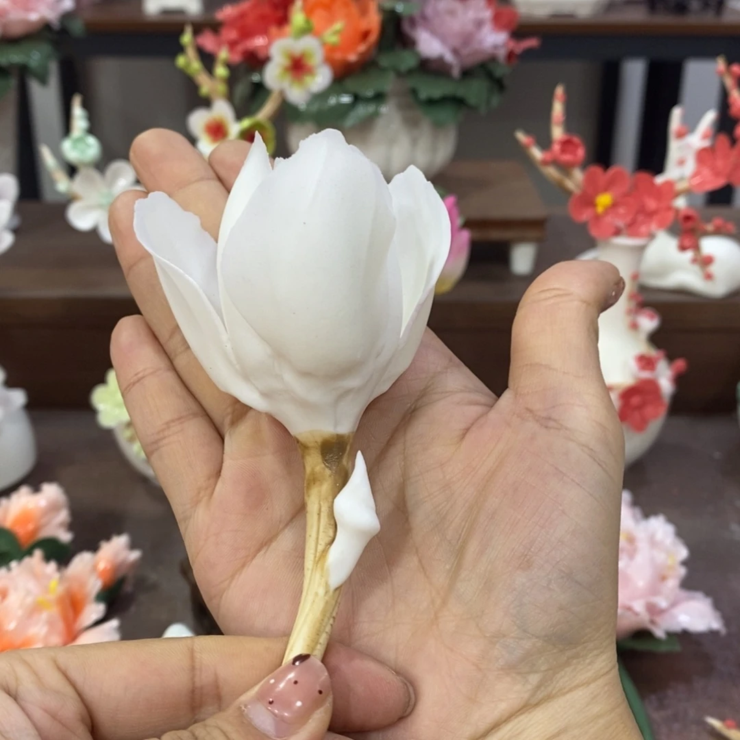 摆件陶瓷手工花摆件