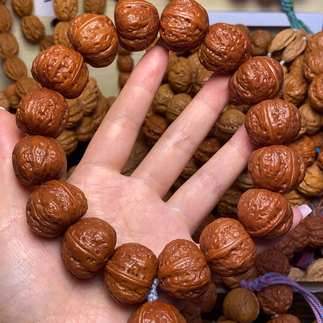 文玩核桃手串娇****座红皮方印