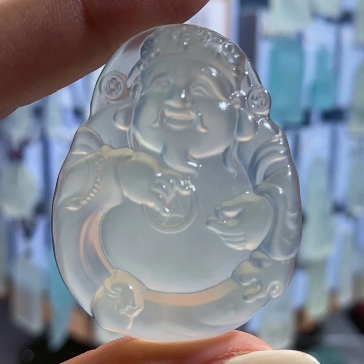 岫玉未镶嵌颈饰吊坠