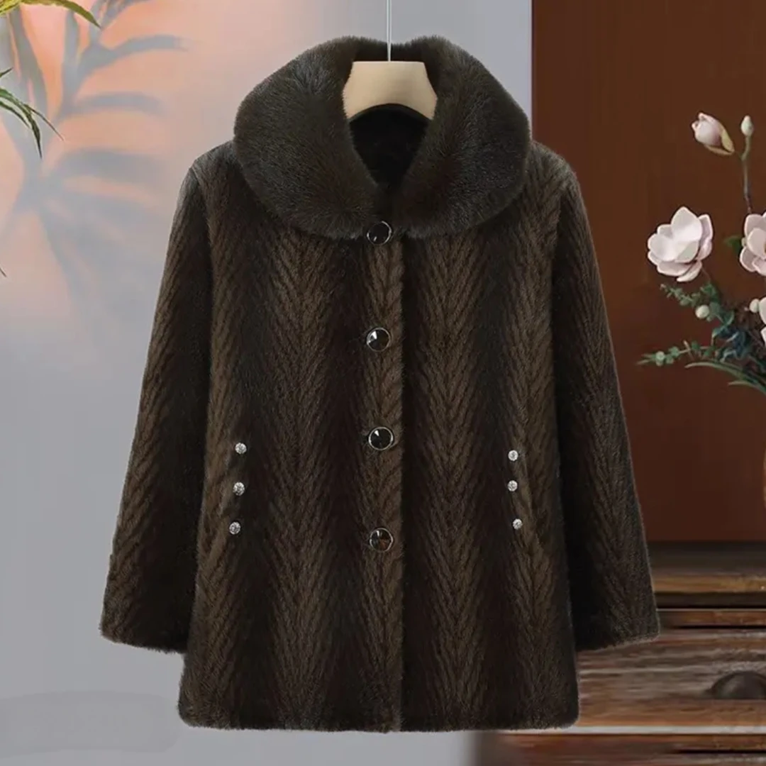 11814-中老年妈妈装减龄时尚妈妈装加厚保暖秋冬外套（5楼东）