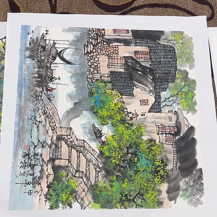 国画无****。欧运险老师作品22222