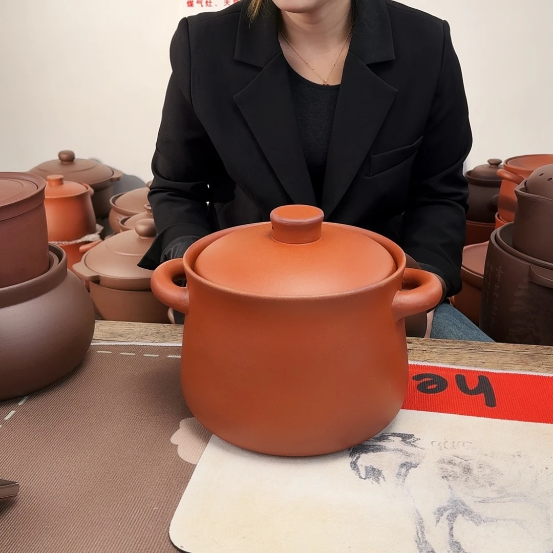 家***)紫砂砂锅4升微微瑕