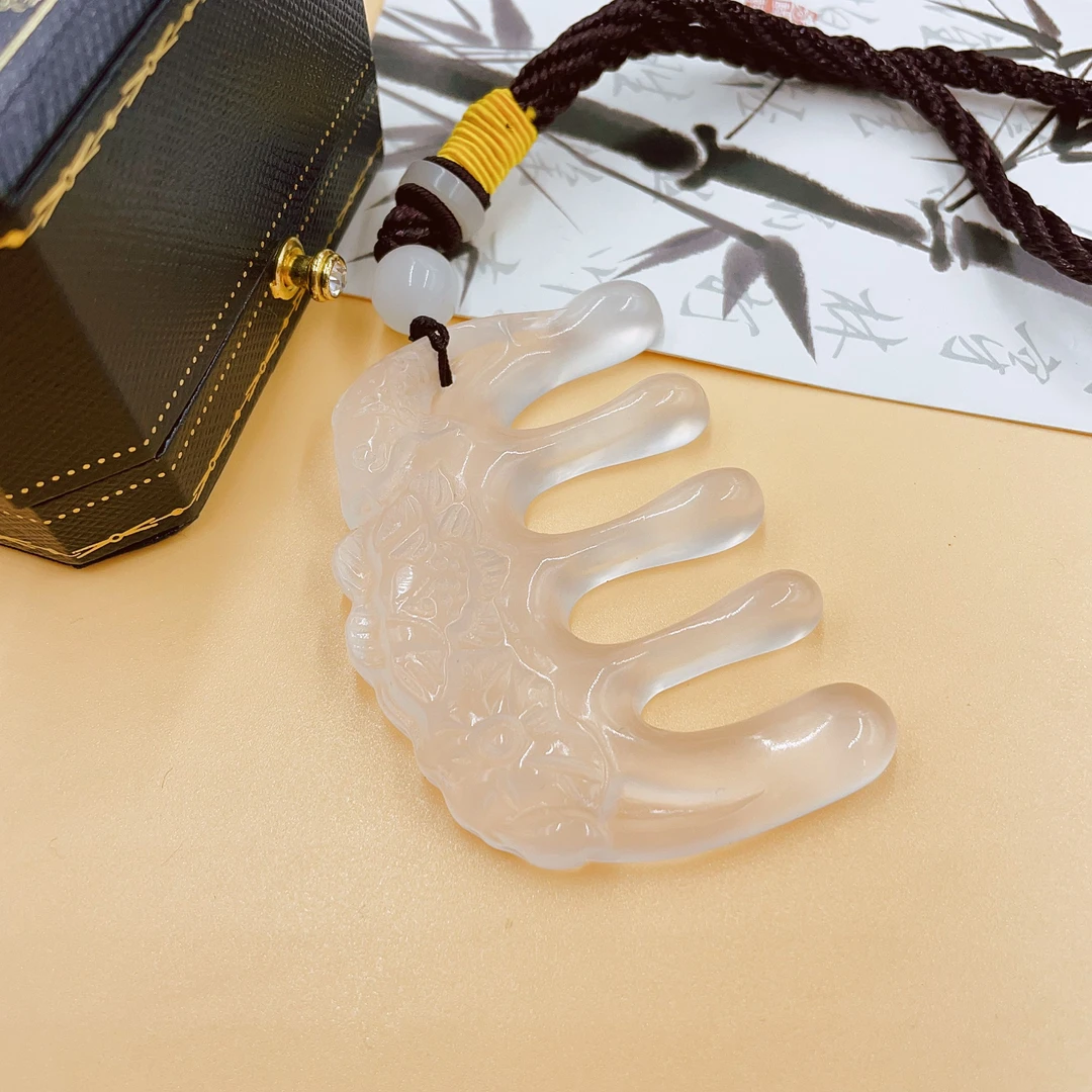 4466白色梳子手把件多样性发货