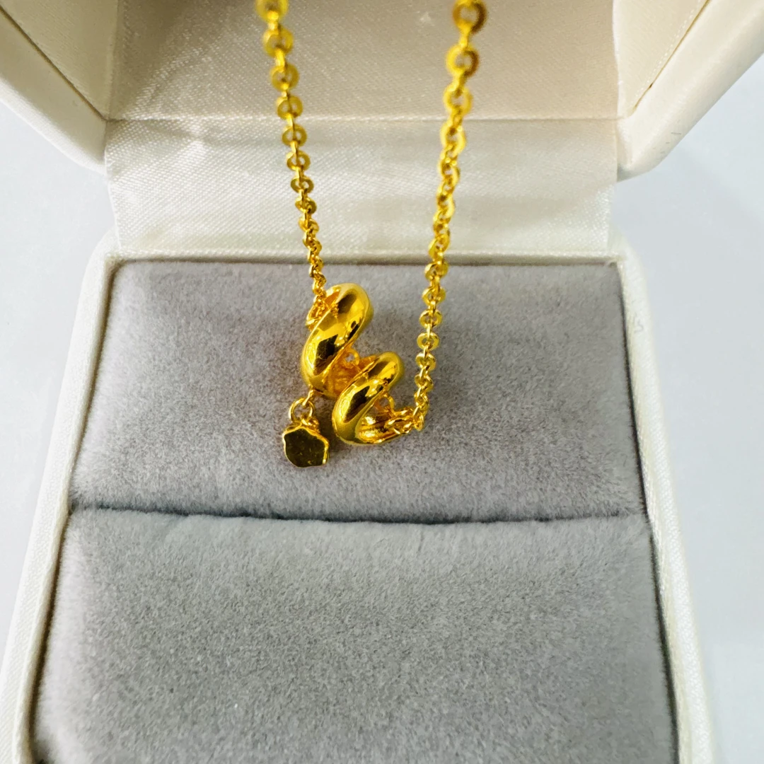 【艺馨专享】足金999饰品 卷卷蛇黄金套链 6.92 GP