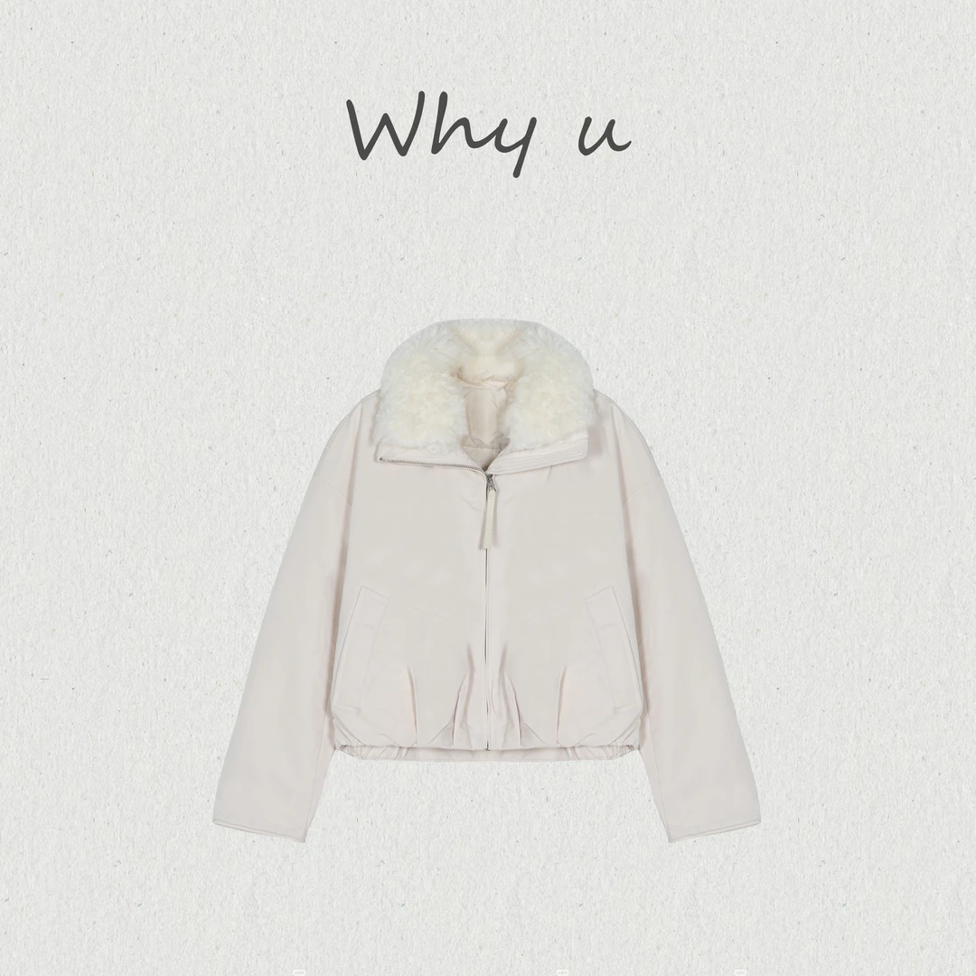 WHY U-25AW秋冬90白鹅绒羊毛领羽绒服外套【洛冉】