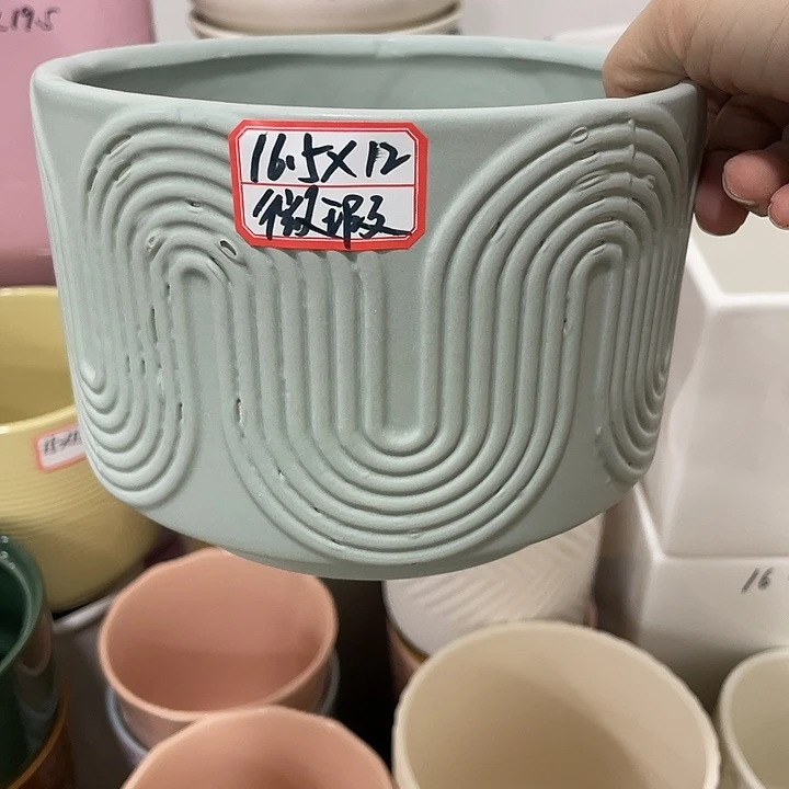 红陶陶瓷花盆满12米包邮