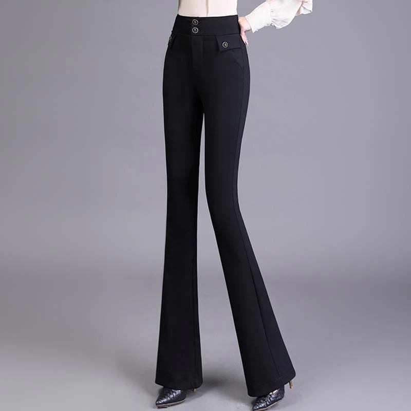 微喇裤子女士春秋冬2024年新款爆款高腰显瘦垂感直筒西装休闲长裤