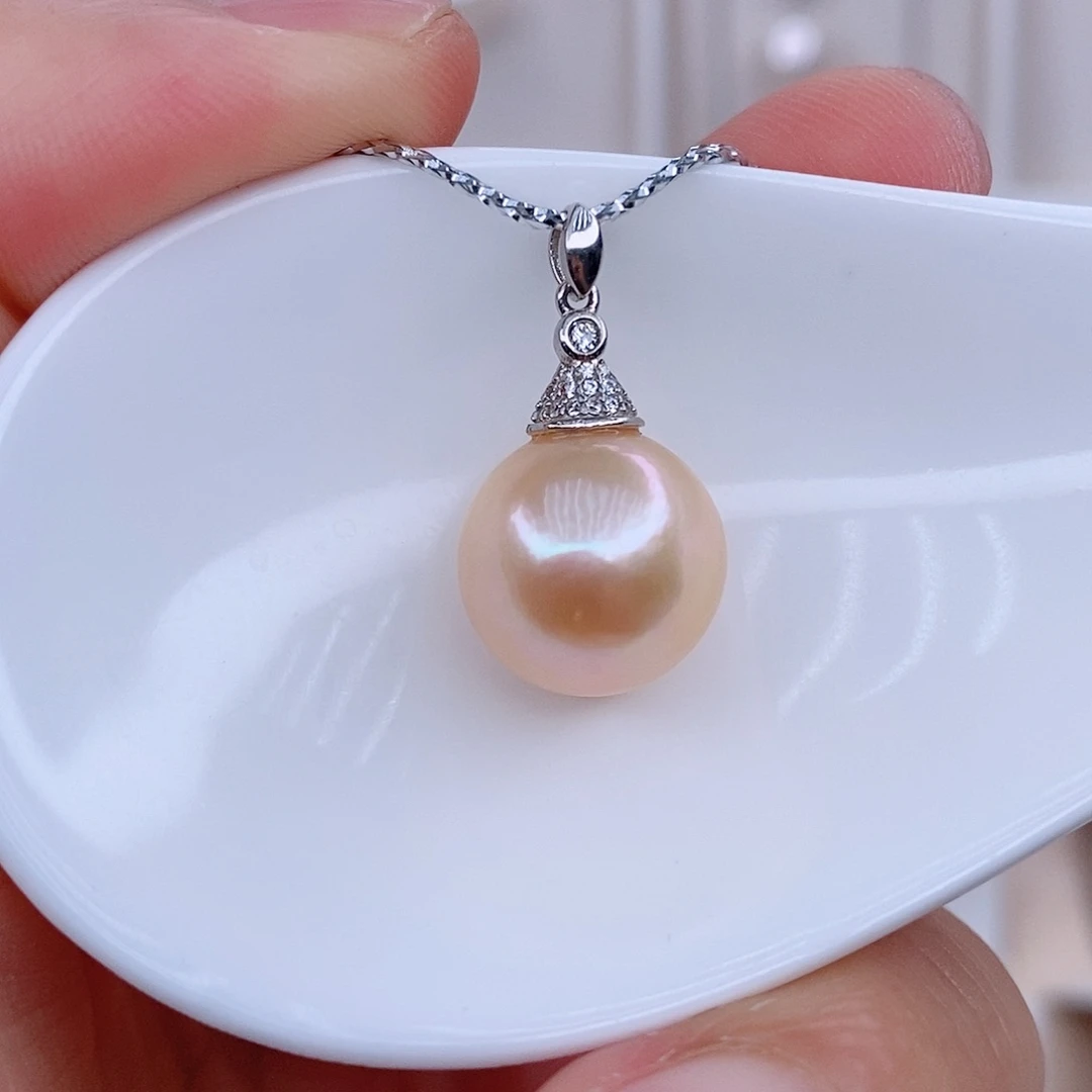 颈饰银S925镶嵌淡水珍珠