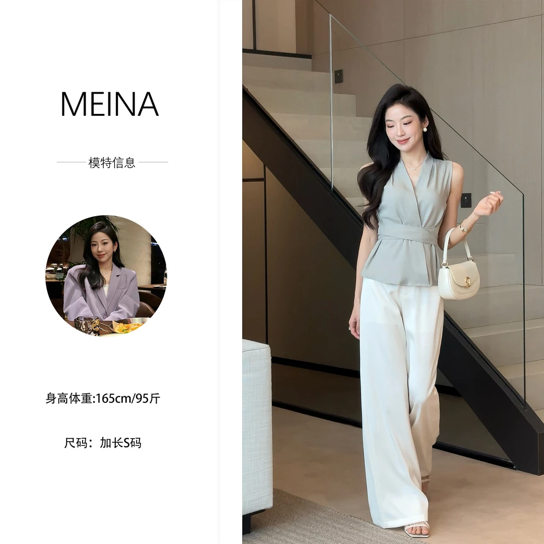 MUMU【闲暇时光】2025新款高级感阔腿直筒显瘦百搭气质休闲裤