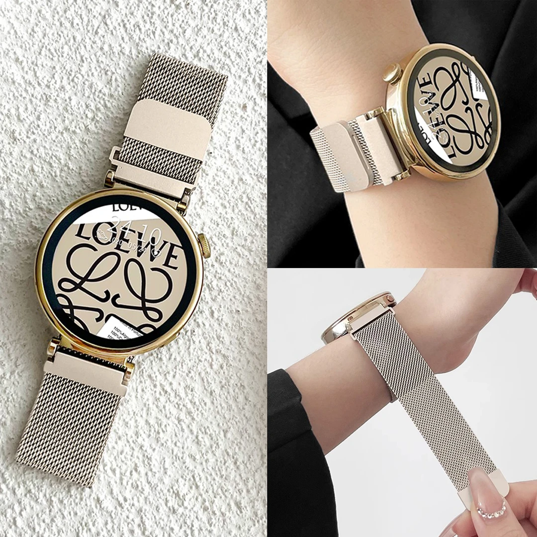 适用华为GT6pro表带男女不锈钢运动磁吸米兰尼斯GT5钢带非官方