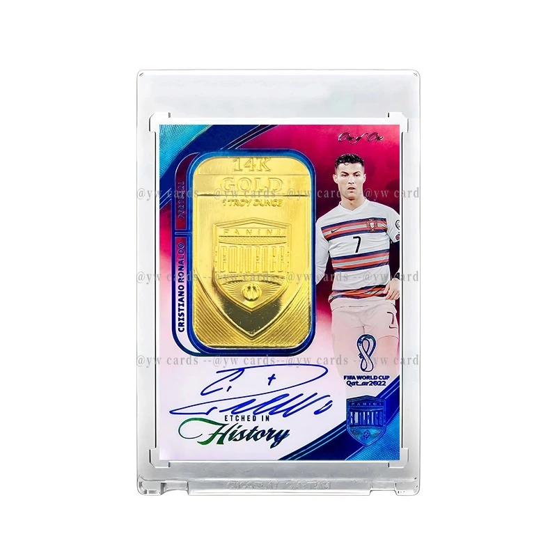 C罗金块球星卡1/1编自制卡非帕尼尼足球球星卡摆件欧洲杯男孩礼物
