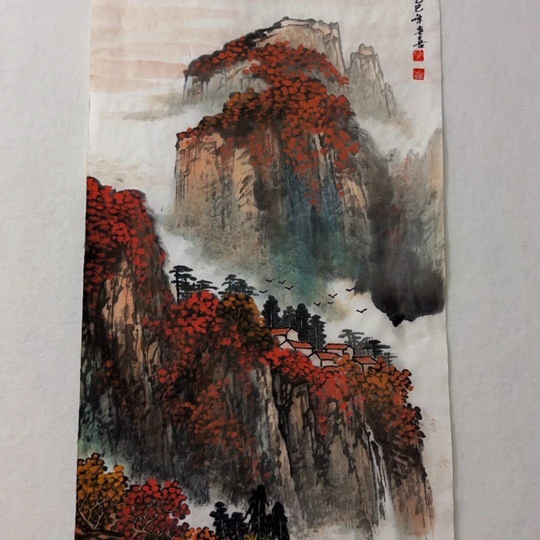 国画冯春喜带合影视频