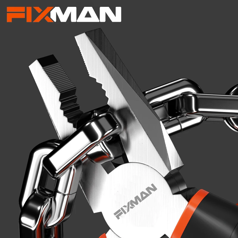 菲克斯曼老虎钳钢丝钳多功能家用工具大全电工专用斜口尖嘴手钳子