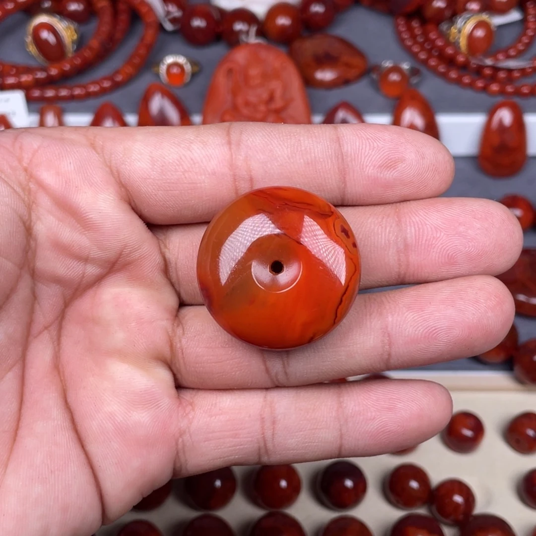 南红玛瑙未镶嵌瓦西南红平安扣