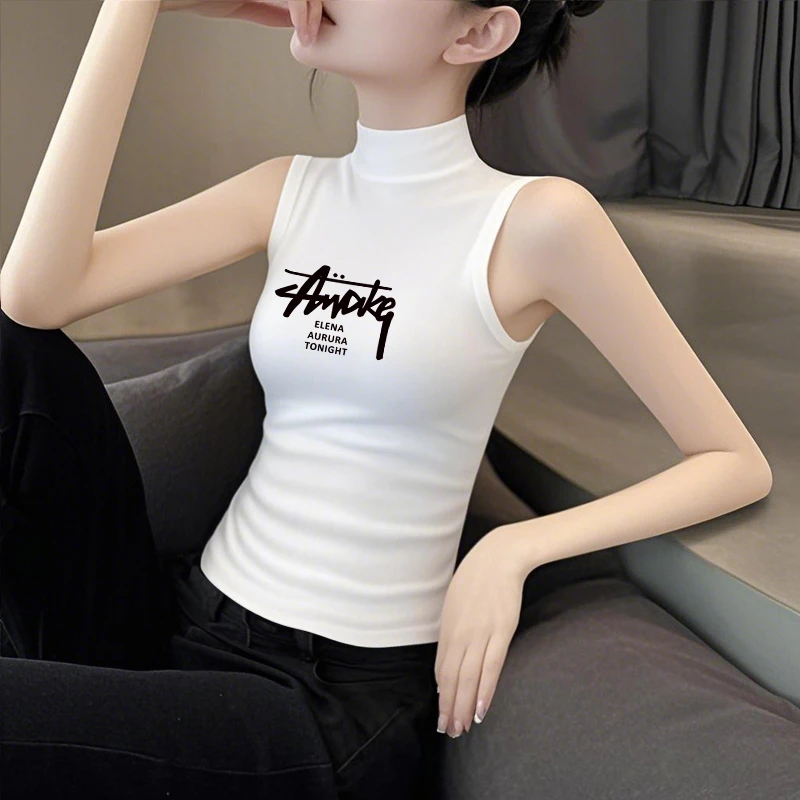 莫代尔白色轻职风紧身背心吊带肯豆风夏季女式白色吊带衣服女装
