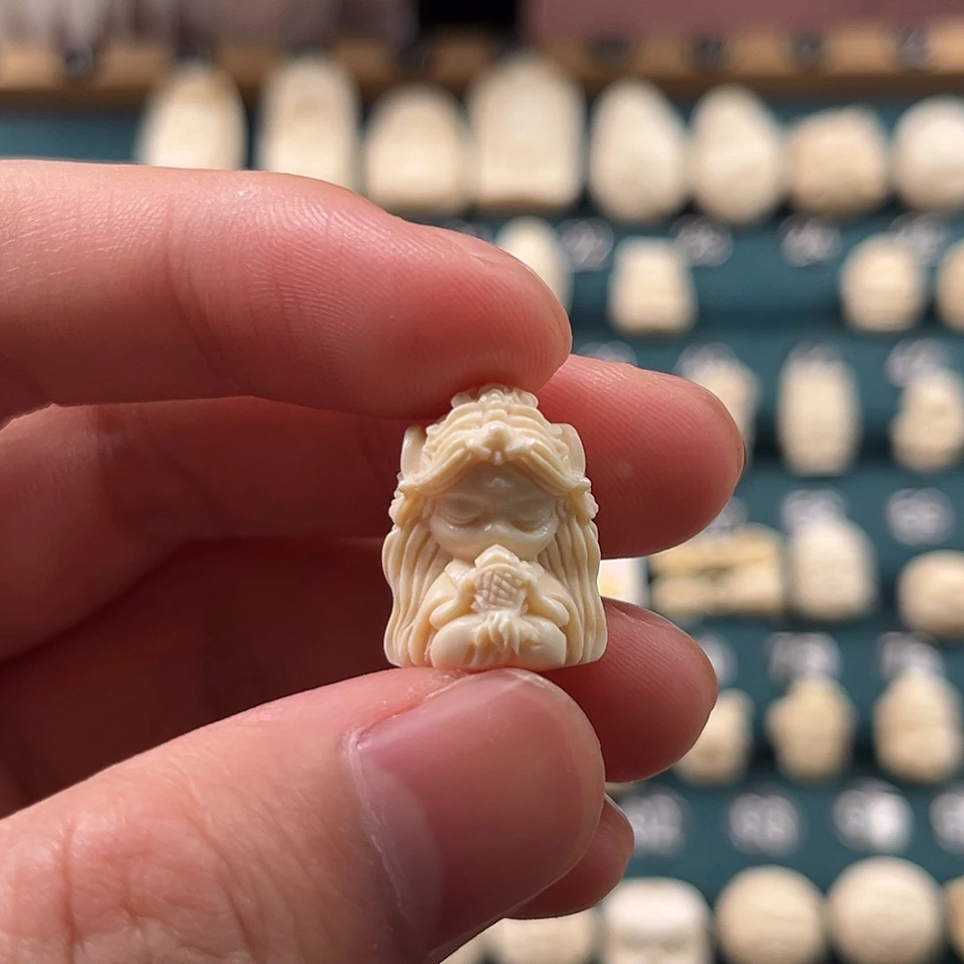 S****吊坠猛犸象牙14大小锦鲤女孩