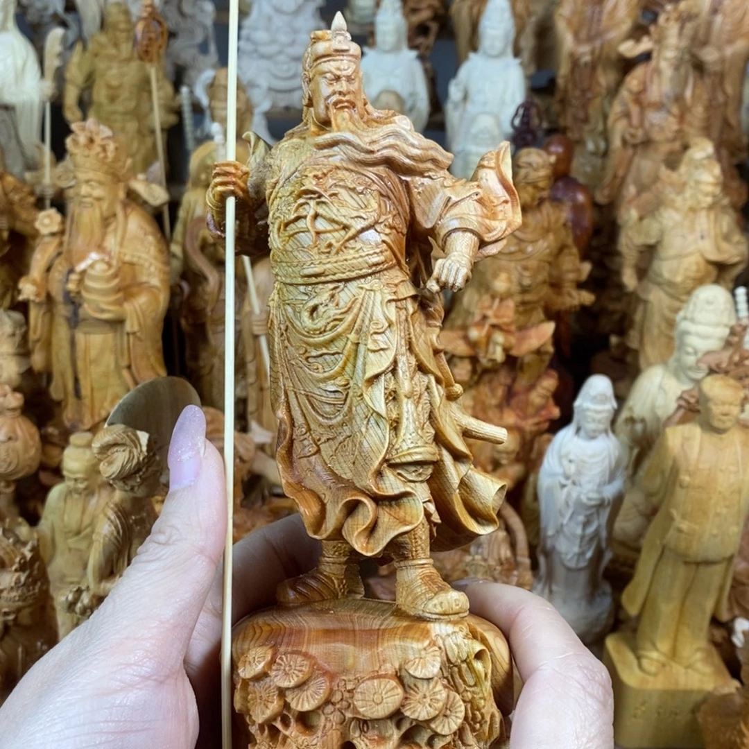 木微瑕崖柏18高立刀关公