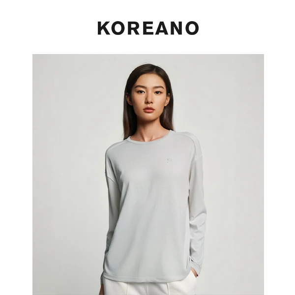 【KOREANO】夏季象牙白色宽松落肩T恤  TT4787(JUN)
