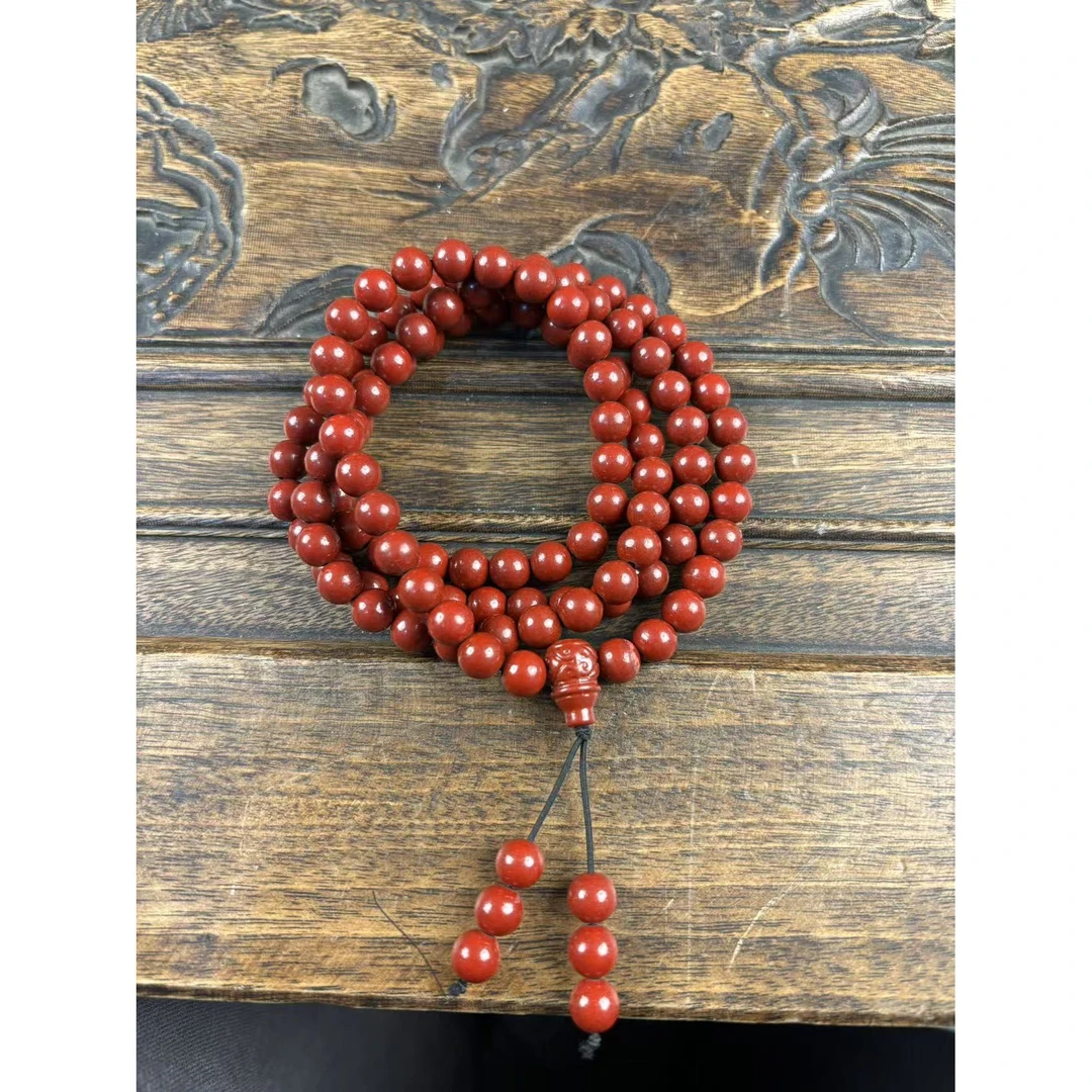 天然辰砂朱砂含辰砂红色108一个{小七甄选}