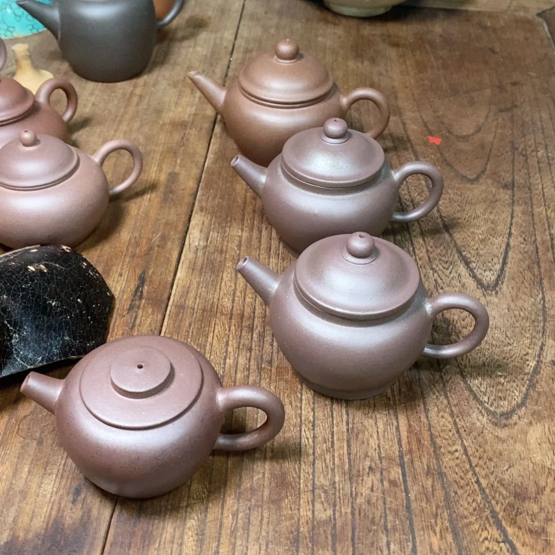 茶壶紫砂底槽青全手工摹古容量115cc