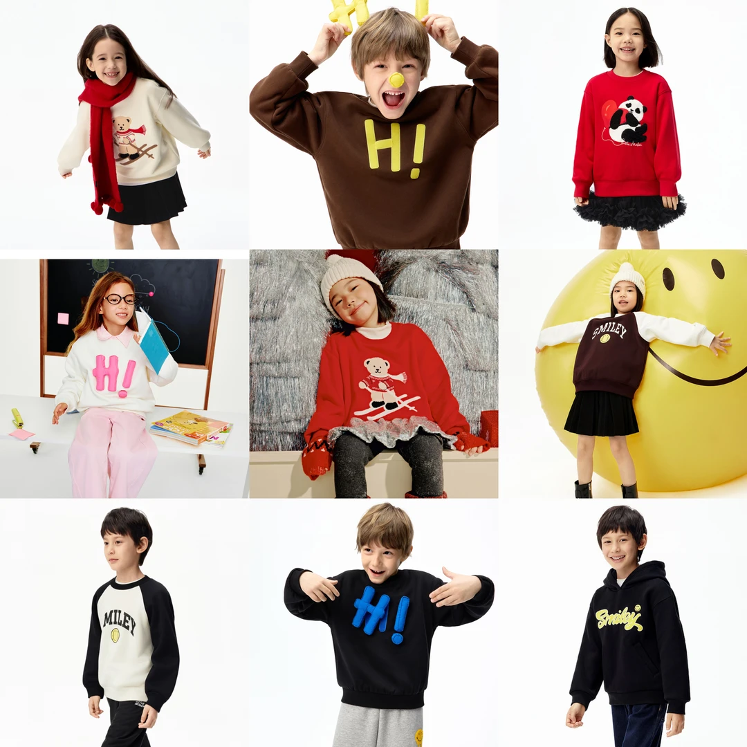 【热销款加绒卫衣合集】童装冬装新款男女童字母长袖卫衣上衣
