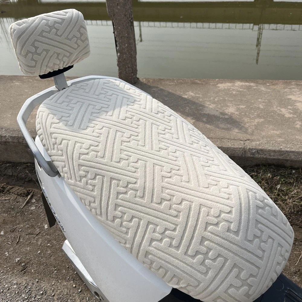 电动车毛绒座套加厚保暖坐垫套踏板摩托电瓶车绒布坐套舒适通用套