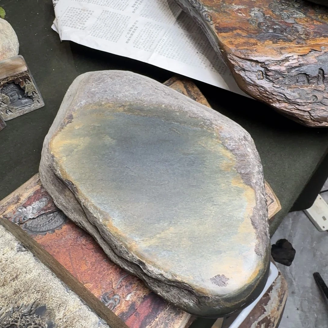 顺***水歙砚石刻壶承壶承