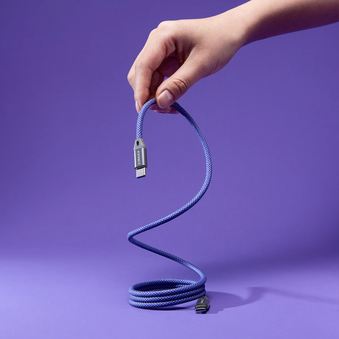 领克磁吸数据线100W快充自动收纳Type-C高密编织兼容PD3.0多协议