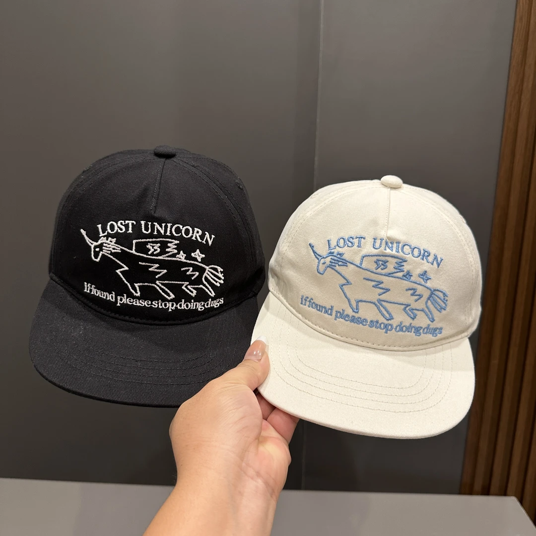 韩版帽子嘻哈儿童卡通刺绣平檐帽男女宝宝亲子户外出游遮阳棒球帽