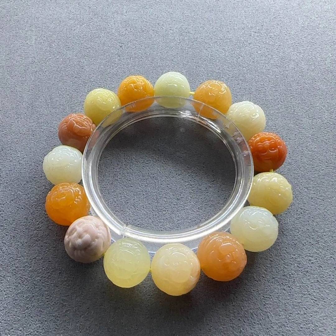 石英质玉（缅黄）手串未镶嵌