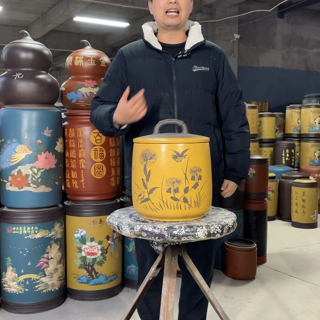 宜兴原矿紫砂茶叶罐