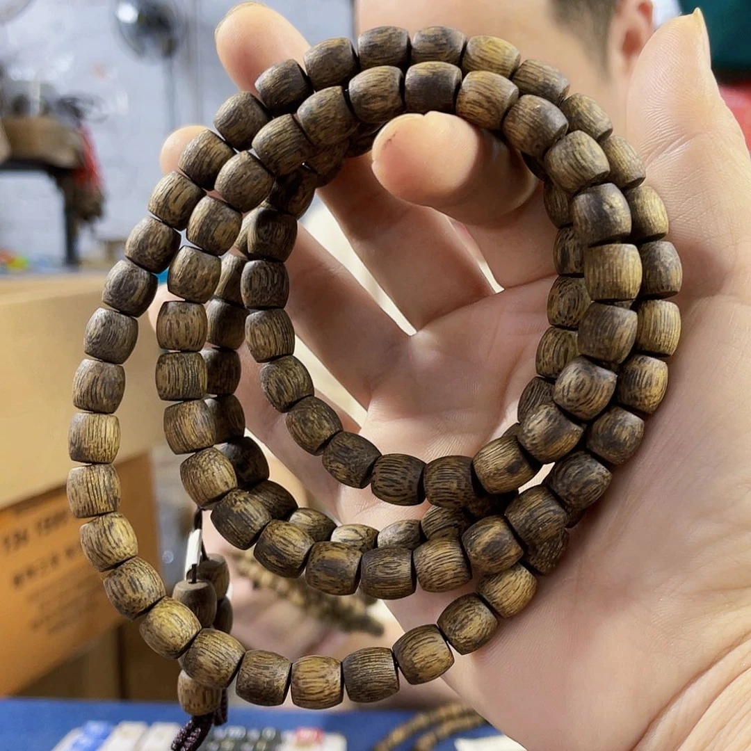 手串沉香棋楠白露鼓珠长串0.8/30克多样性发一