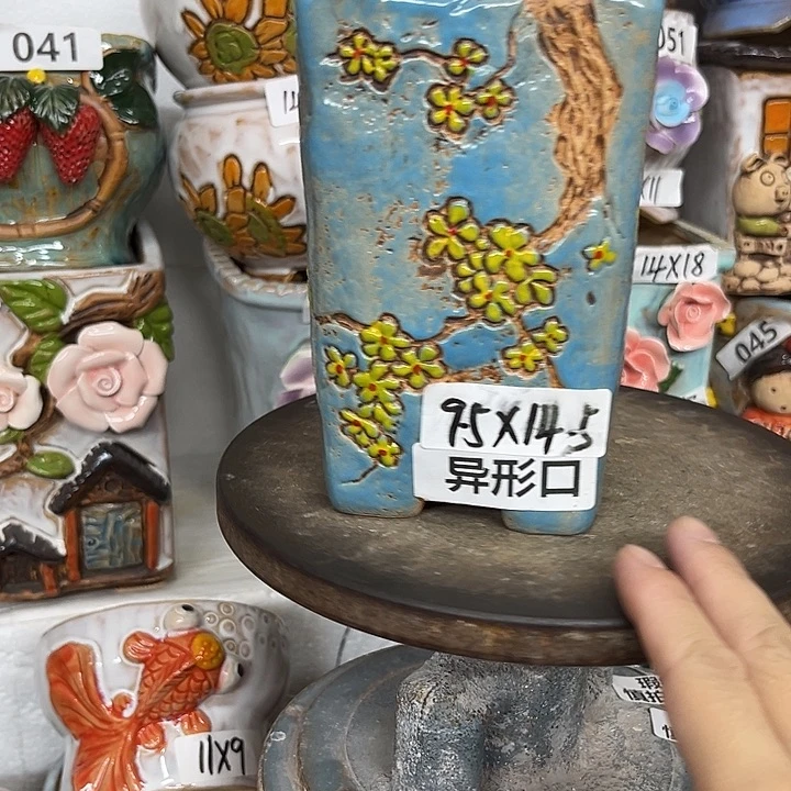 紫砂花盆粗陶材质多肉花盆