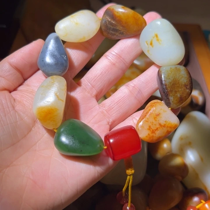 和田玉未镶嵌手链配饰树脂