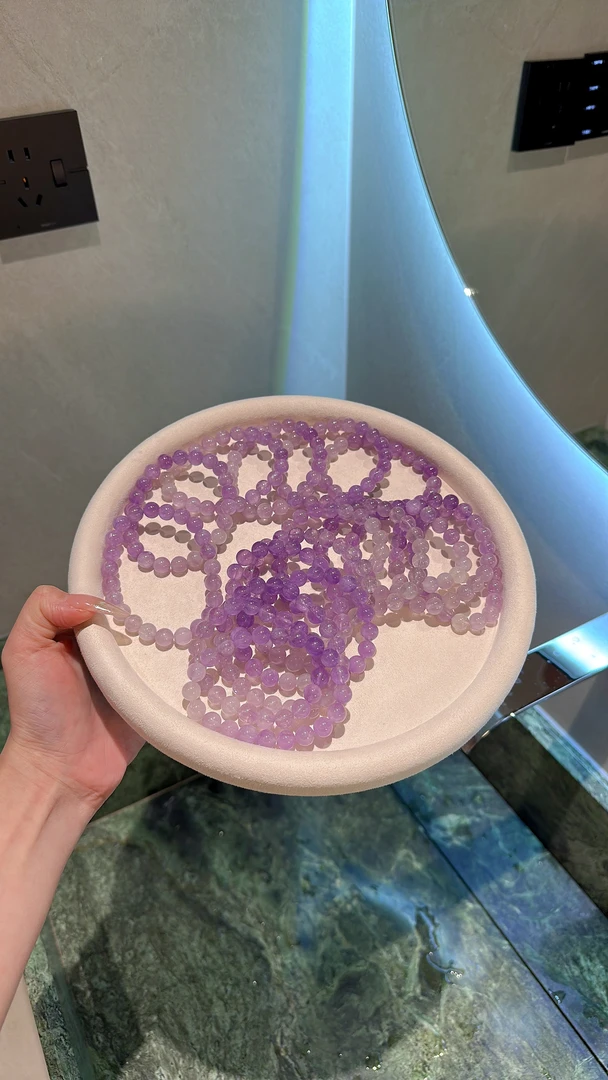 天然水晶渐变银丝兔毛手串（多样性发其一）A519