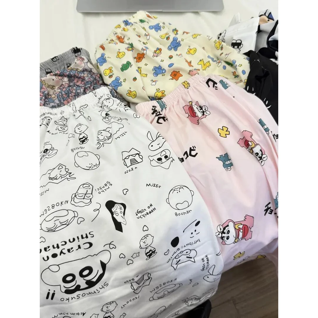 少女甜美可爱睡裤女短裤2025新款春夏高腰居家裤休闲裤可外穿短裤