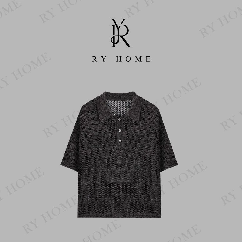 【容雨RYHOME】高级感极简翻领编织毛衣252M2941