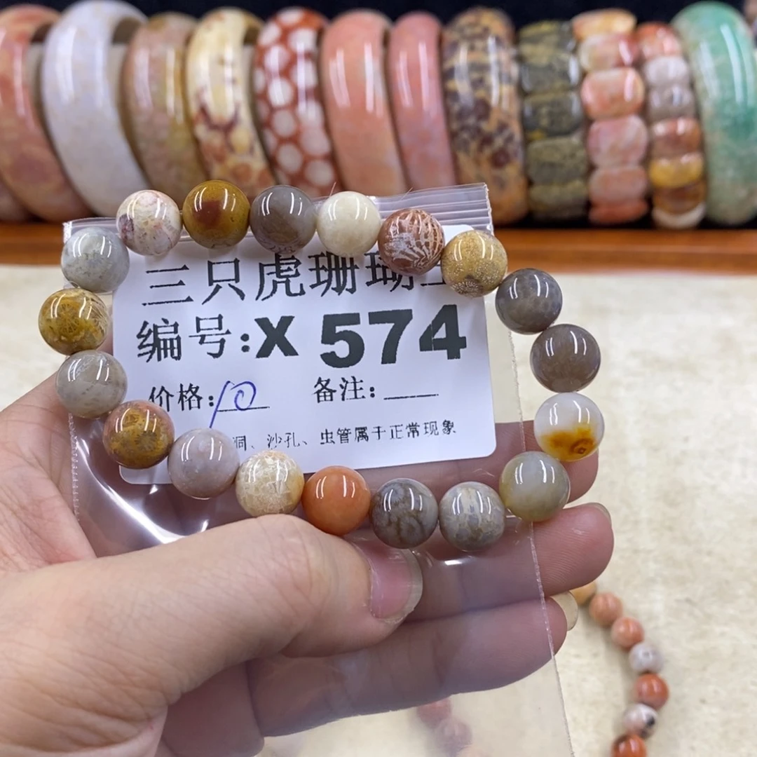 硅化珊瑚（珊瑚玉）1未镶嵌双**?