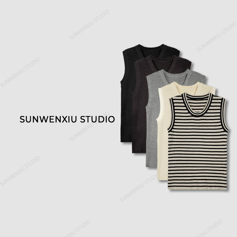 swx studio2店 “经典背心”春夏通勤休闲百搭基础款针织背心